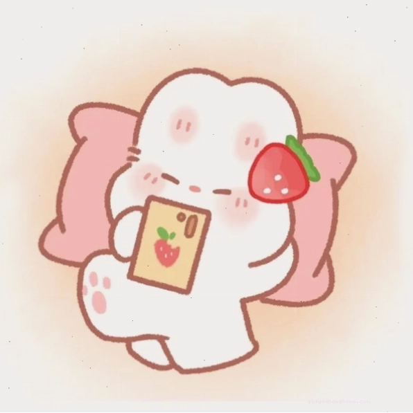 Hình ảnh thỏ con dễ thương chibi đang ngủ say sưa