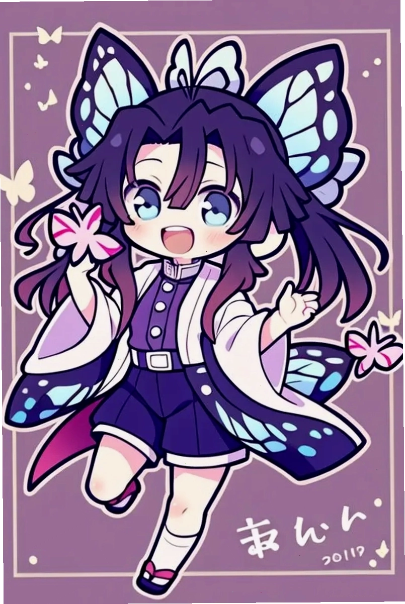 Hình ảnh tuyệt đẹp của hình shinobu chibi làm nổi bật vẻ ngoài đáng yêu