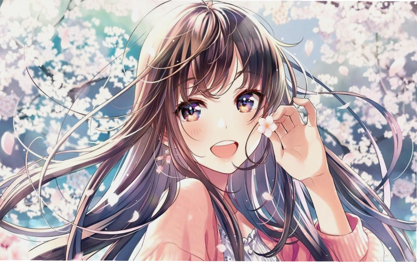 Hình nền anime dễ thương, thể hiện sự trong sáng và hồn nhiên