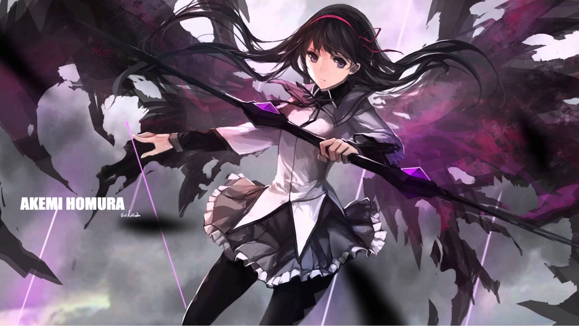 Hình nền anime nữ cầm kiếm với vẻ lạnh lùng