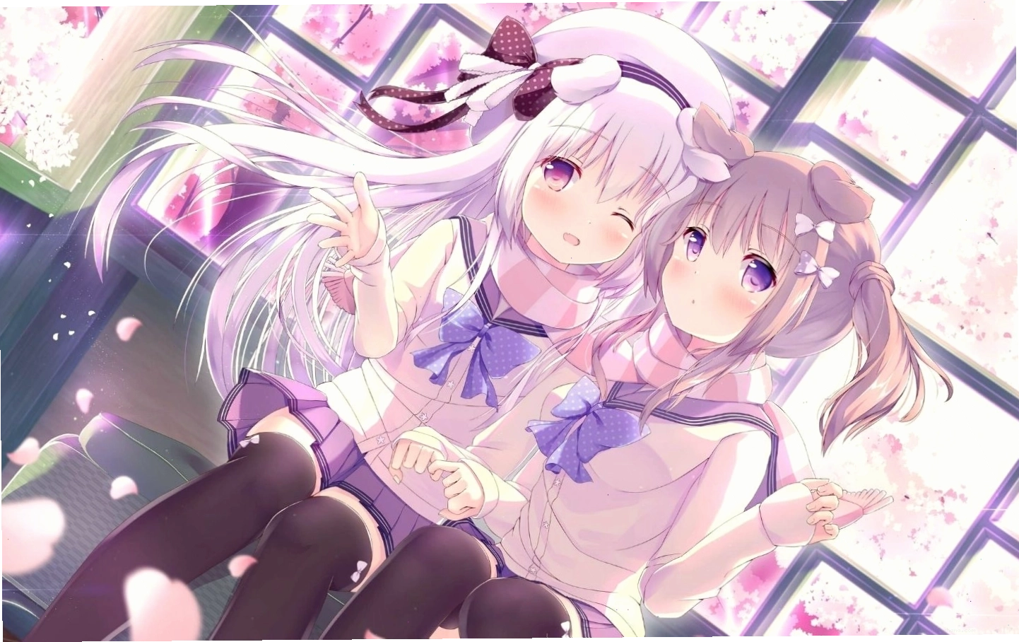 Hình nền anime với nhân vật cute, tràn đầy năng lượng tích cực