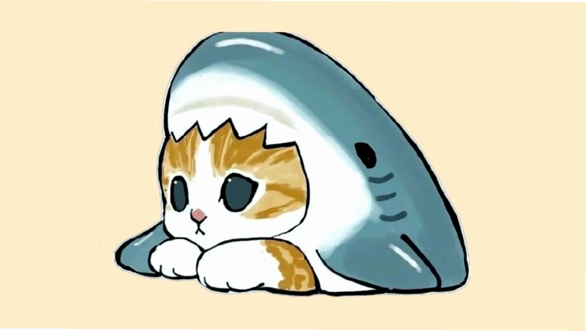 Hình nền điện thoại mèo chibi cute màu hồng dễ thương