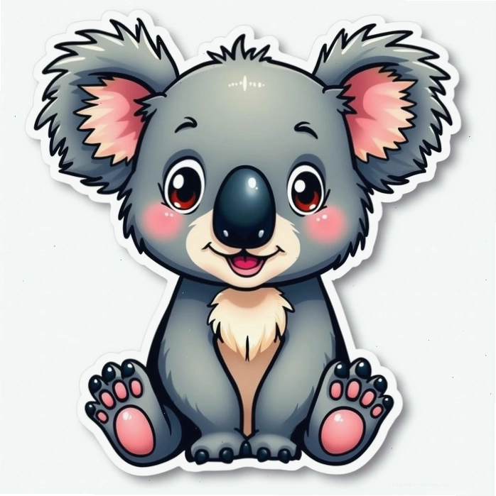 Hình sticker con vật cute đơn giản mà cuốn hút