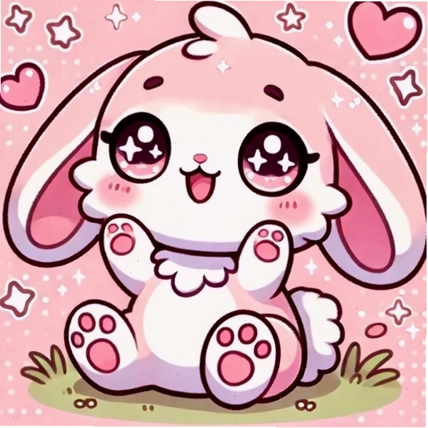 Hình thỏ chibi cute theo phong cách anime