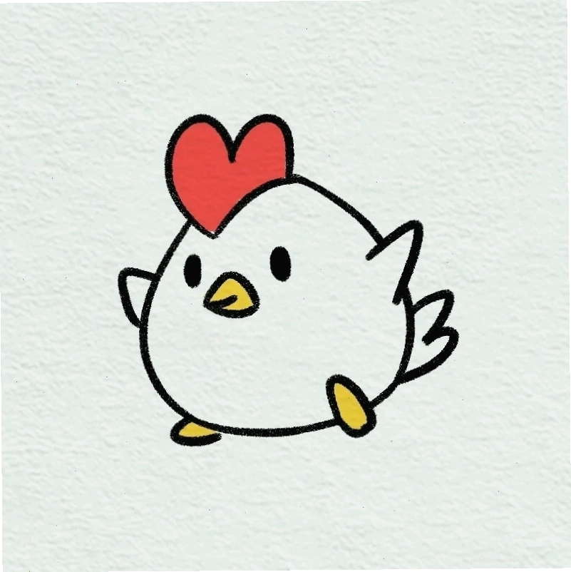 Hướng dẫn vẽ con gà chibi đơn giản