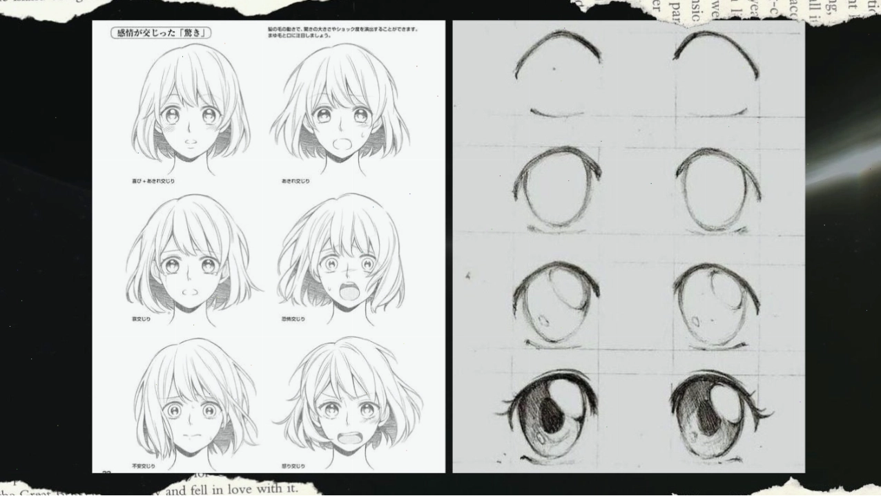 Hướng dẫn vẽ mắt anime bằng bút chì
