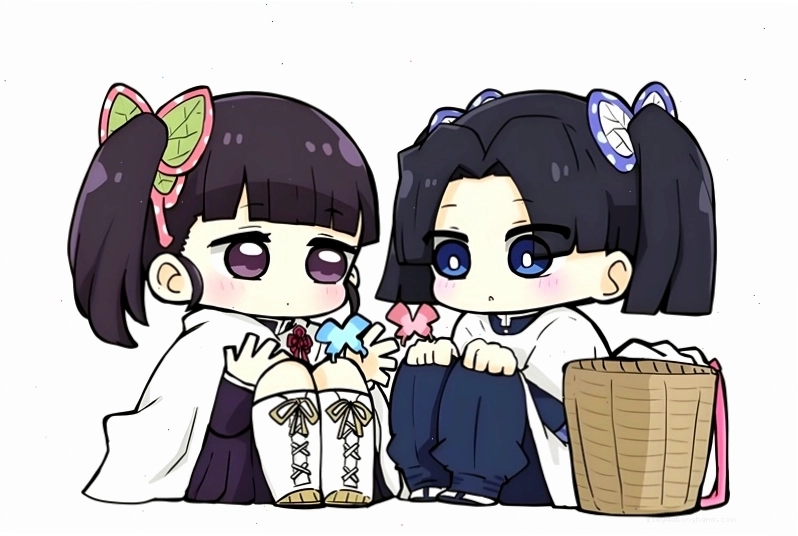 Kanao chibi đang thư giãn với biểu cảm ngộ nghĩnh