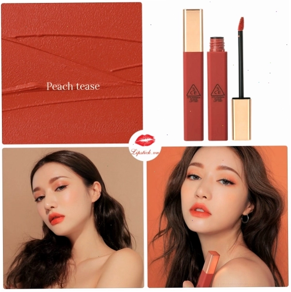 Kết cấu son kem lì 3CE khi swatch trên tay