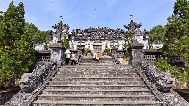 Kiến trúc độc đáo pha trộn Đông Tây tại Lăng Khải Định