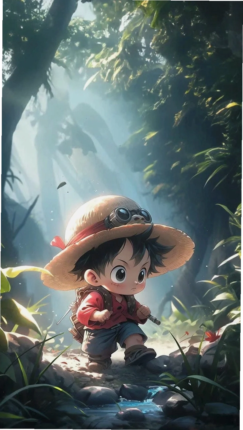 Luffy Chibi trong trạng thái tức giận
