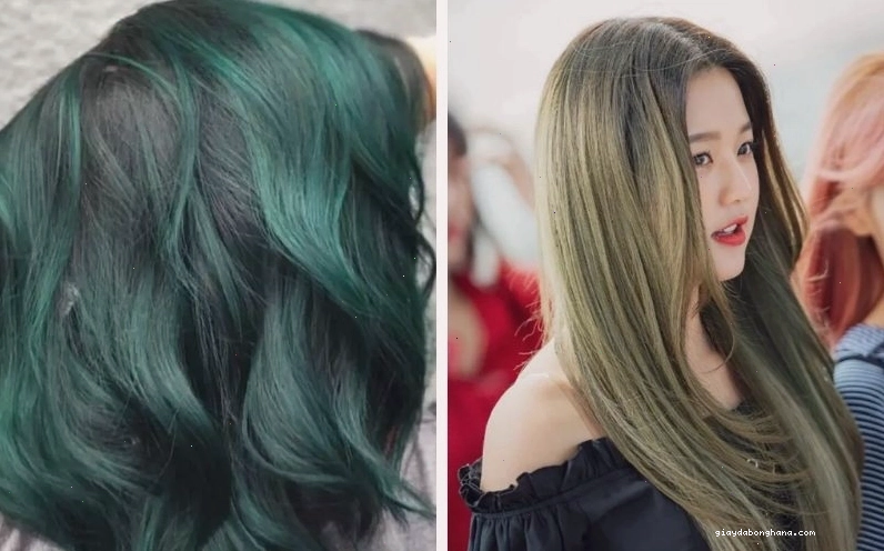 Màu tóc xanh rêu cá tính, lấy cảm hứng từ phong cách Hàn Quốc