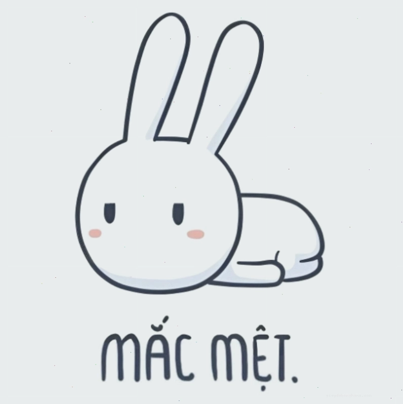 Meme chibi thể hiện sự mệt mỏi với dòng chữ hài hước