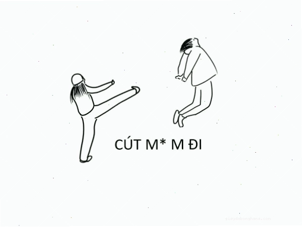 Meme cút với biểu cảm hài hước, thể hiện sự gay gắt khi đuổi ai đó