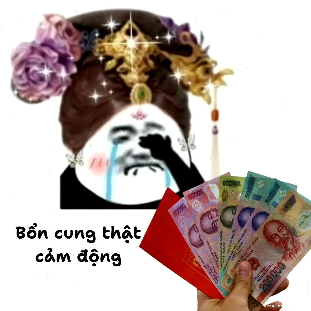 Meme người đẹp bổn cung lì xì mệnh giá 50k, 100k, 200k, 500k