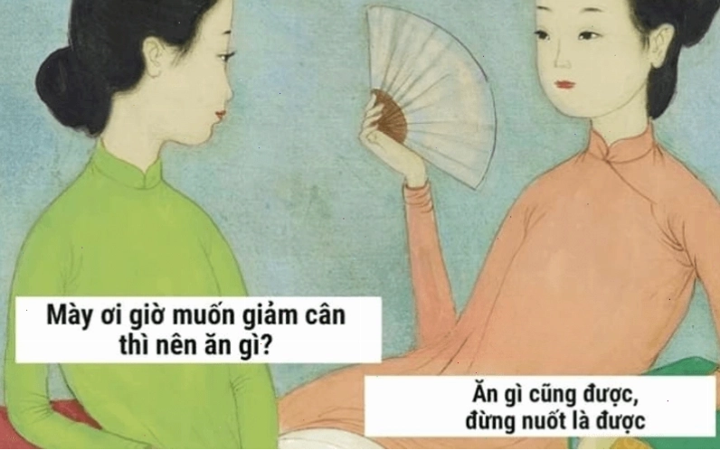 Meme Tết hài hước về cân nặng