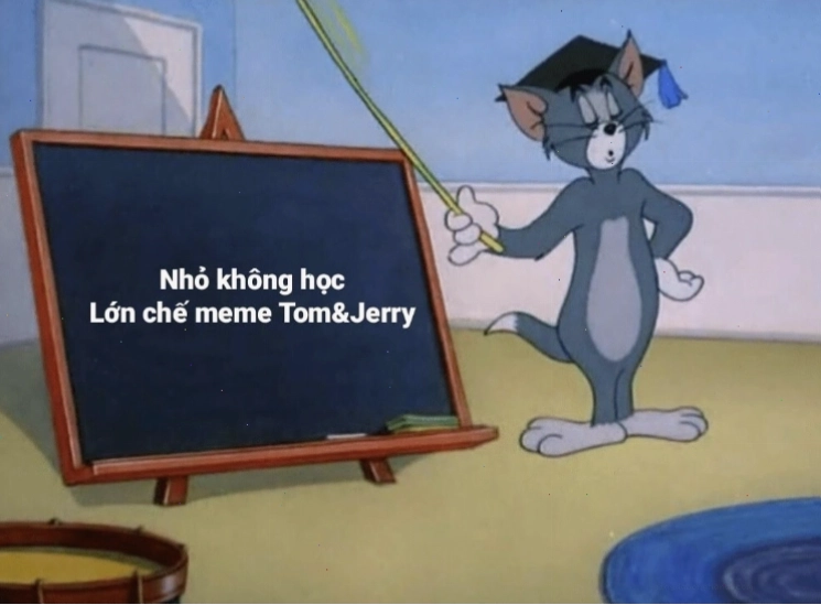 Meme Tom and Jerry thể hiện sự hài hước trong cuộc sống