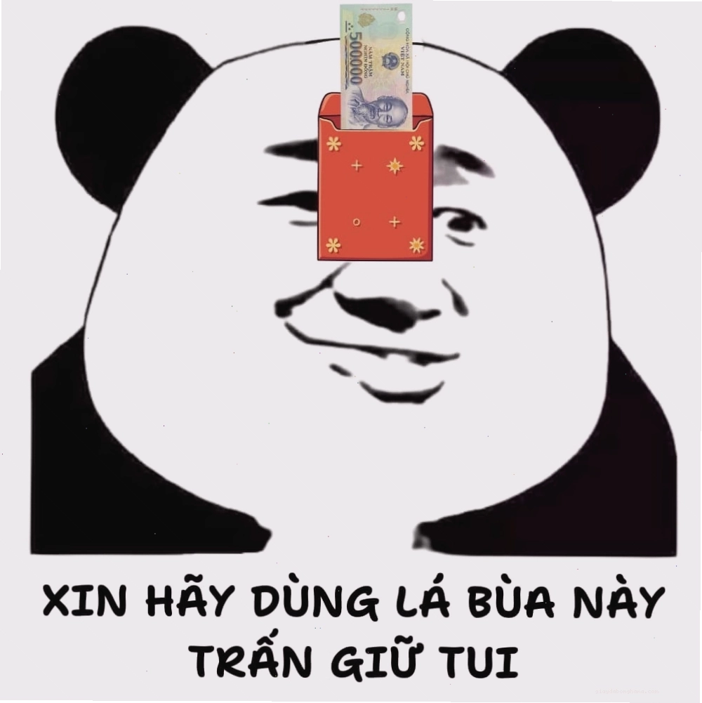 Meme xin lì xì 500k với câu nói hài hước