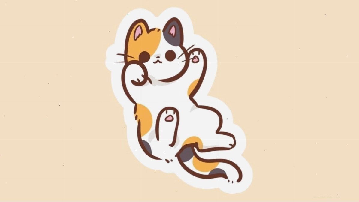 Mèo chibi cute đáng yêu với đôi mắt to tròn