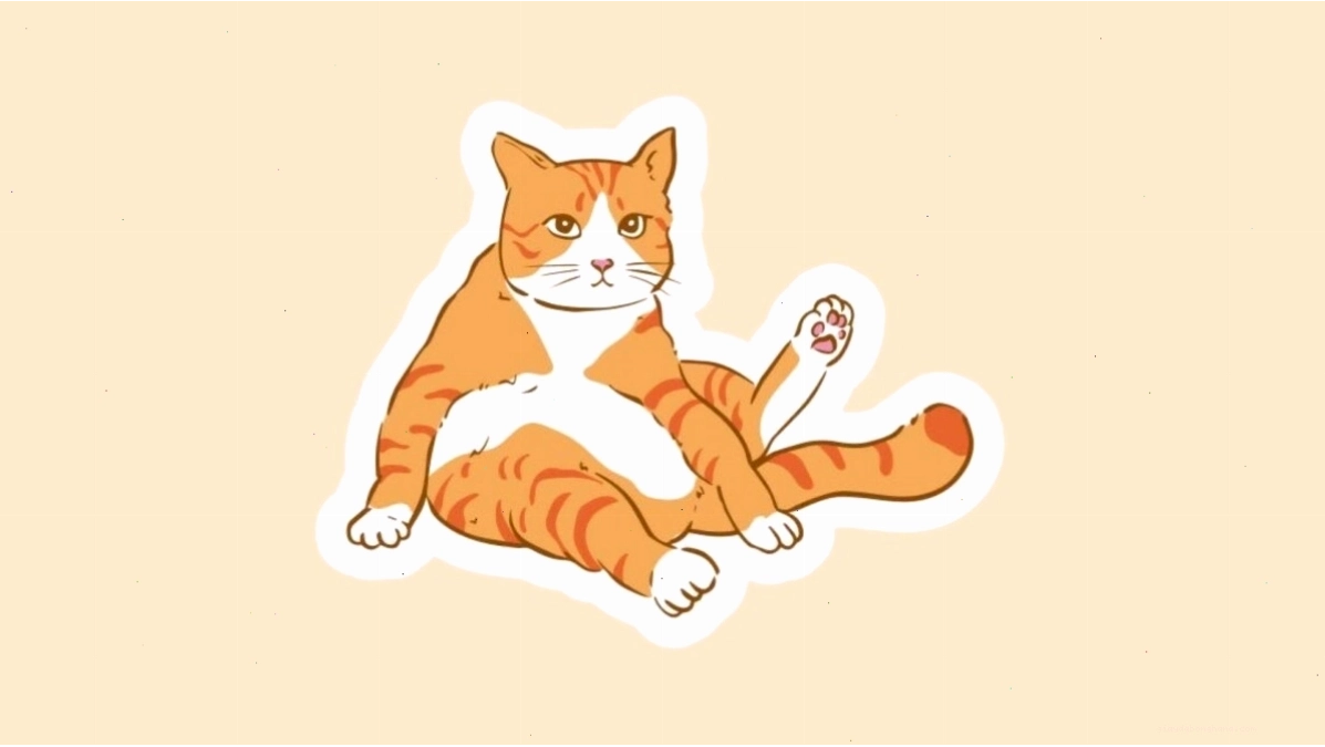 Mèo chibi với chiếc vòng hoa trên đầu