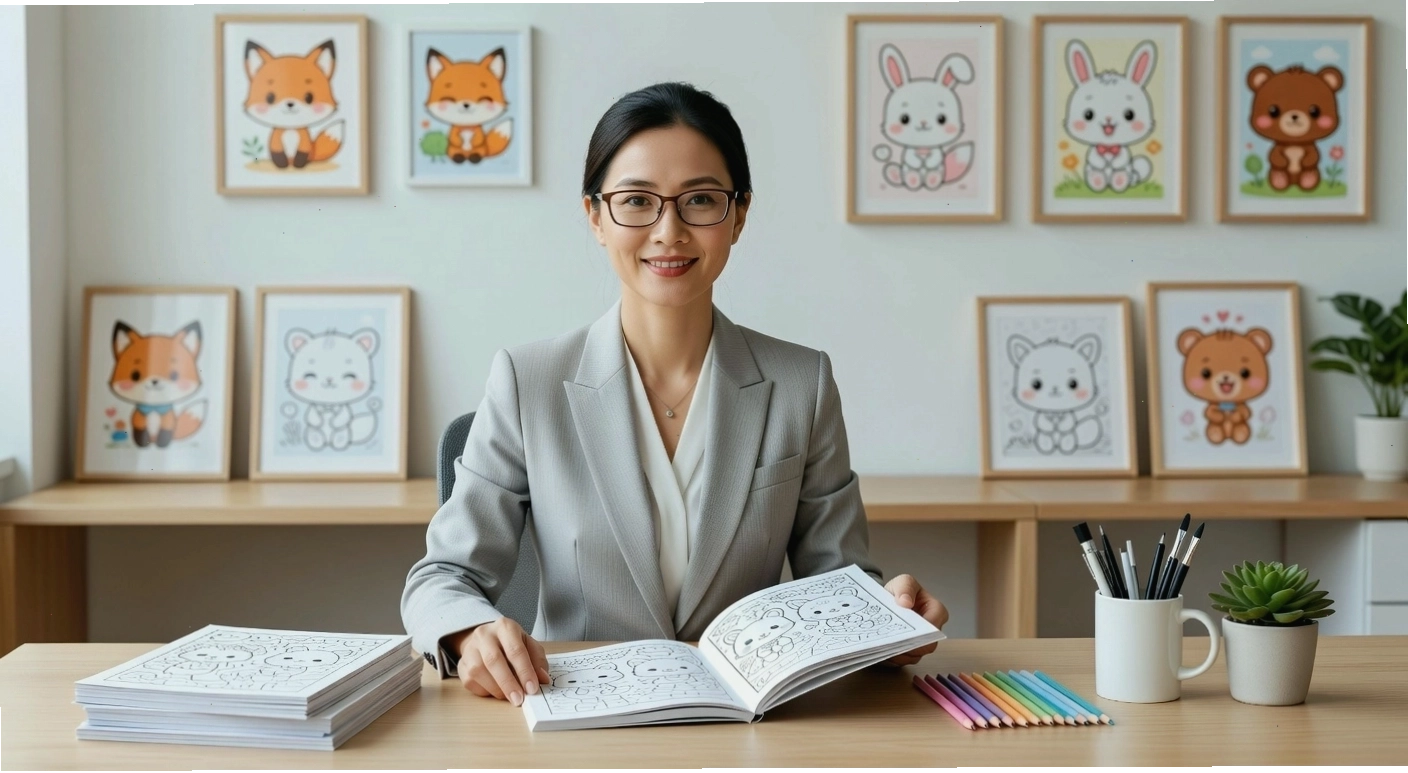 Một cô gái dễ thương trong phong cách avatar chibi