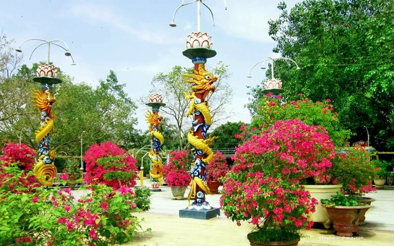 Một góc sân rồng tại di tích Đạo Dừa, Bến Tre