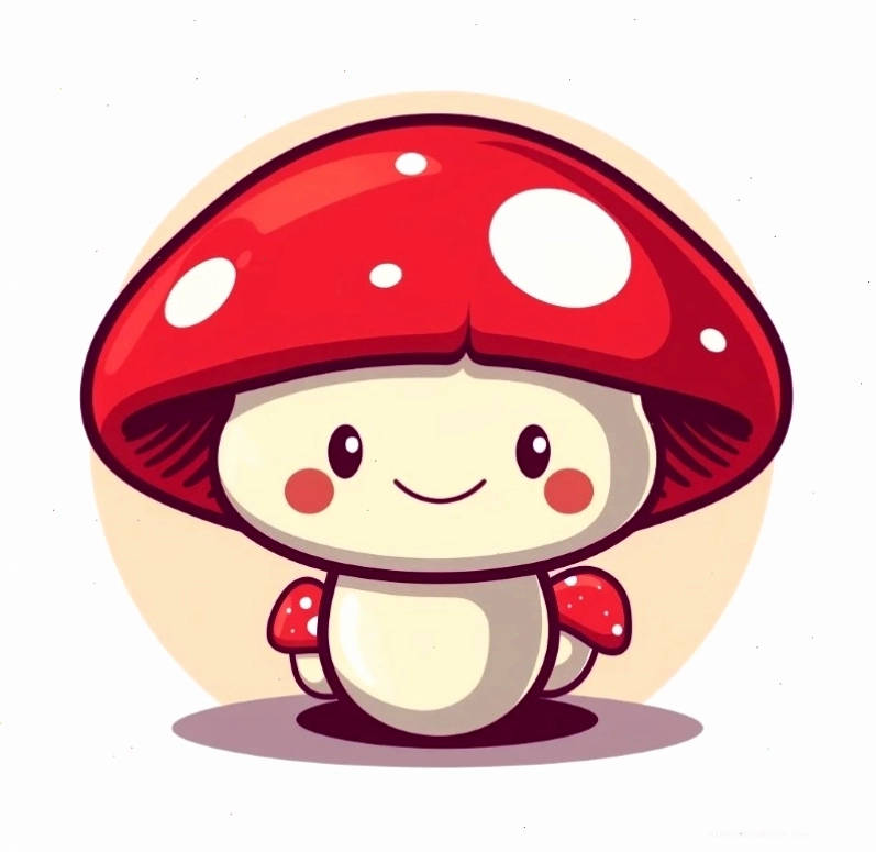 Nấm chibi 5 với dáng vẻ trầm tư