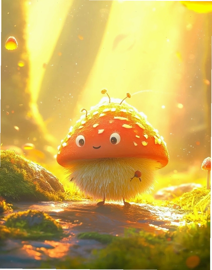 Nấm chibi 9 với dáng vẻ tinh nghịch