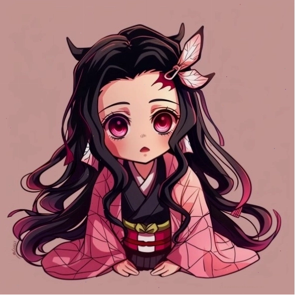 Nezuko chibi cute đơn giản dễ vẽ dễ thương không tưởng