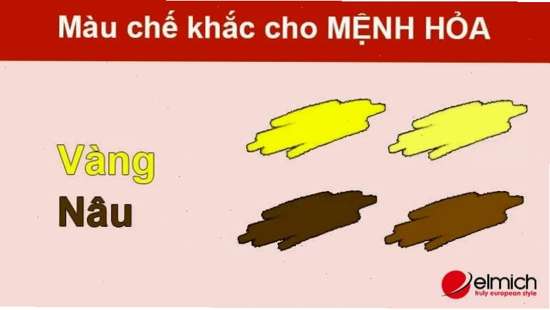 Người mệnh Hỏa không nên quá chuộng các màu nâu hay nâu vàng