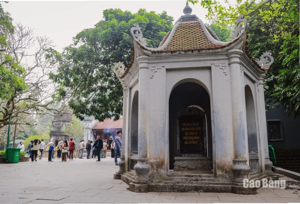 Nhà bia Đền Hạ ghi lời căn dặn của Chủ tịch Hồ Chí Minh