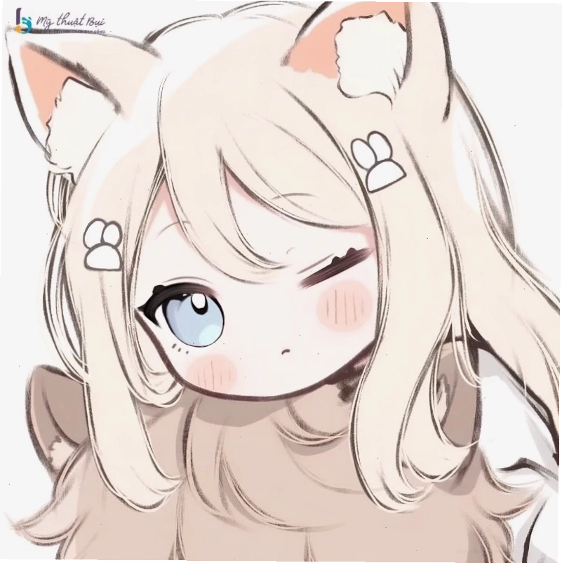 Nhân vật anime chibi cute girl với trang phục hiện đại