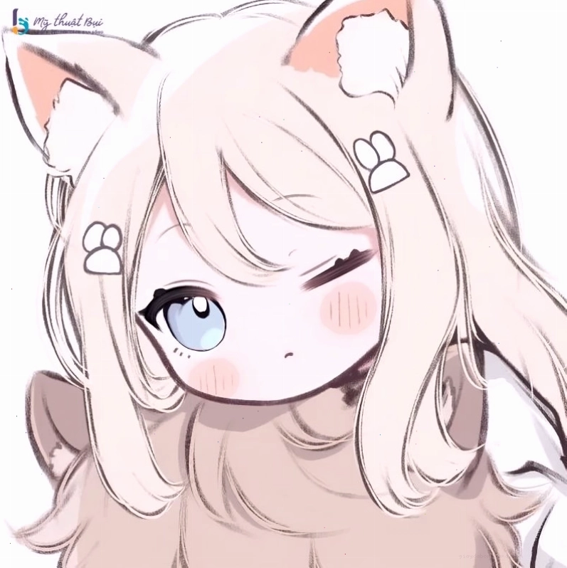 Nhân vật anime chibi nữ với đôi cánh thiên thần