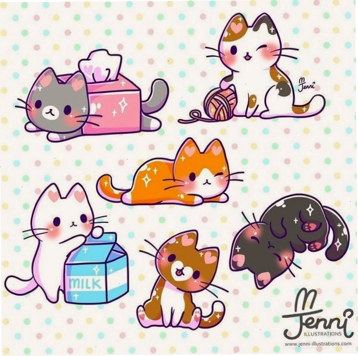 Nhân vật Chibi Cat Girl với trang phục dễ thương