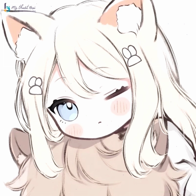 Nhân vật chibi nữ đang cười tươi