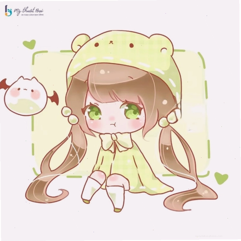 Nhiều mẫu vẽ chibi nữ dễ thương với các biểu cảm khác nhau