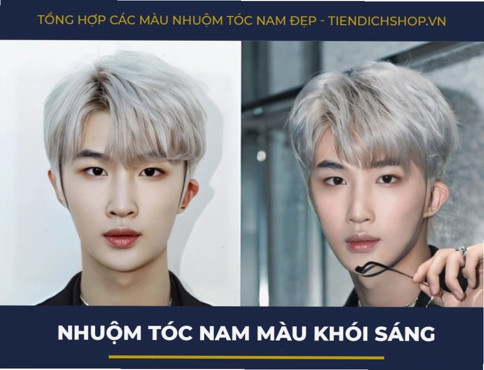 Nhuộm tóc nam màu khói sáng ấn tượng và thu hút