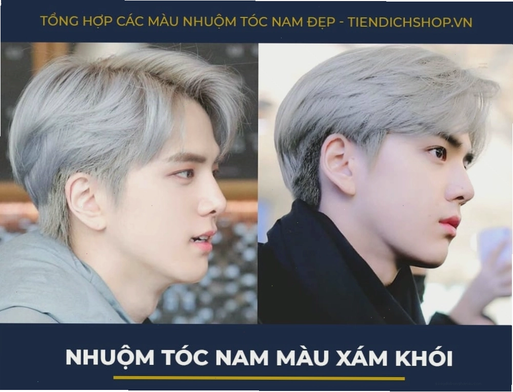 Nhuộm tóc nam màu xám khói đầy bí ẩn và cuốn hút