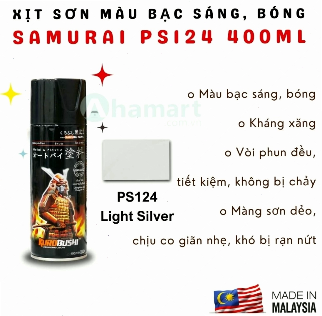 Ô tô sơn màu bạc sáng PS124