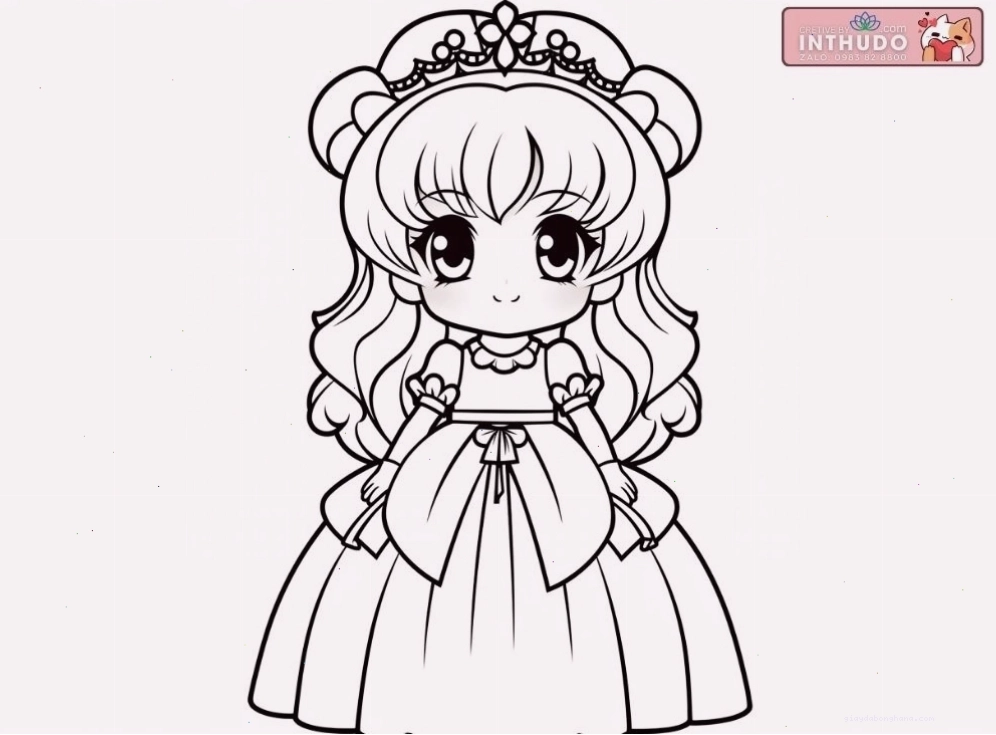 Phác thảo hình tròn cho đầu công chúa chibi
