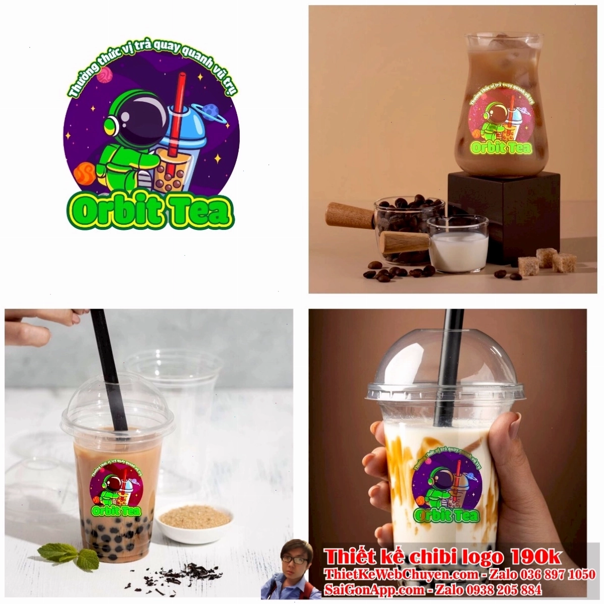 Phi hành gia chibi dễ thương trong bộ đồ phi hành gia
