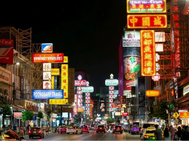 Phố Yaowarat Bangkok về đêm