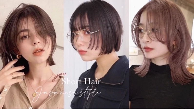 Phụ nữ Nhật Bản với mái tóc ngắn layer trẻ trung và thanh lịch