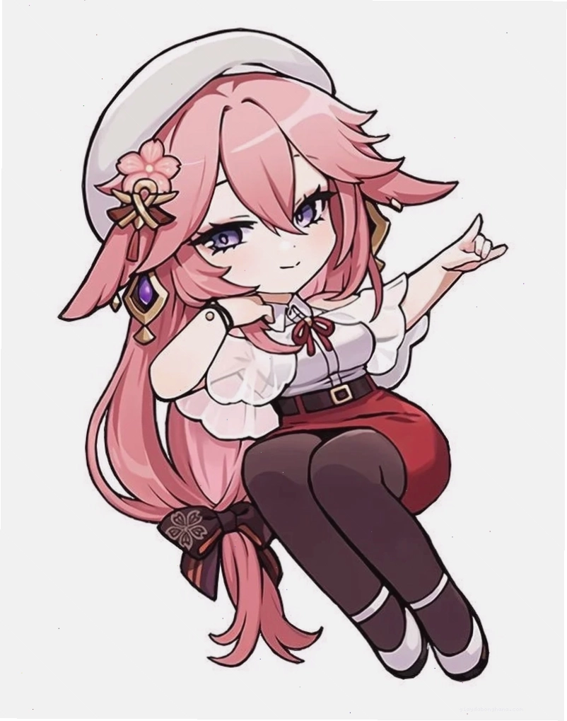 Sáng tạo avatar độc đáo với Yae Miko chibi PNG không nền