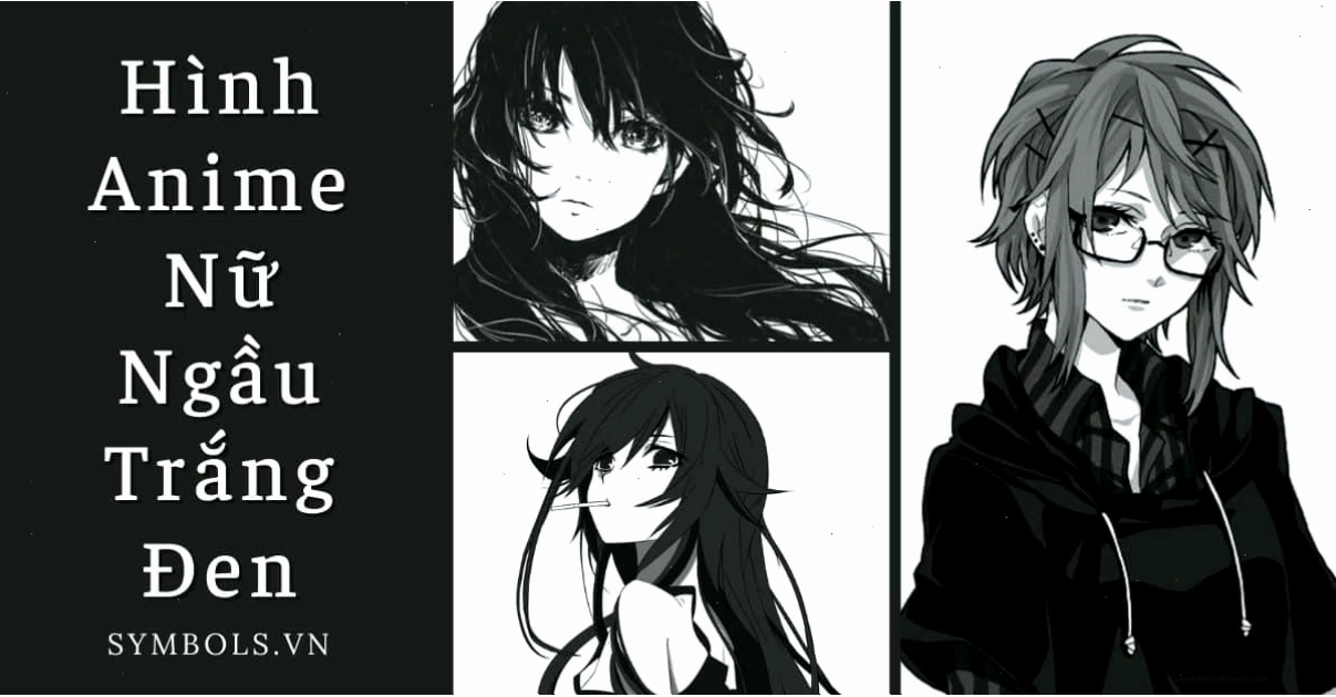 Sự hài hòa giữa trắng và đen trong hình anime nữ ngầu