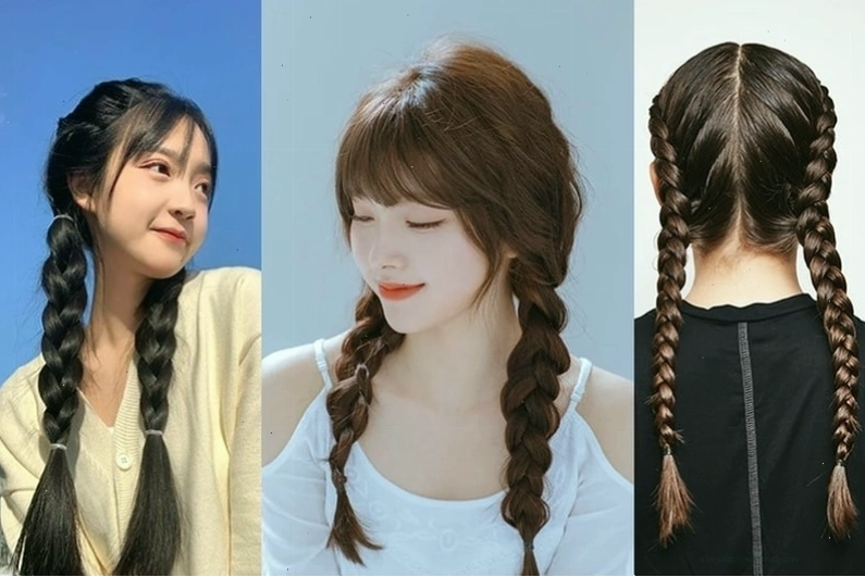 Tết tóc hai bên song song, mang nét trẻ trung và năng động