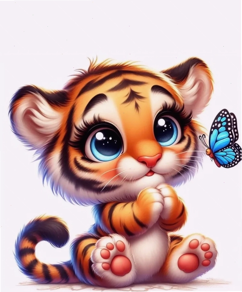 Thế giới con hổ chibi cute đầy thú vị