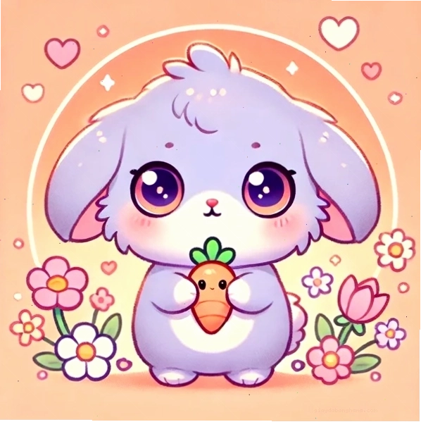 Thỏ chibi cute với trang phục đặc biệt