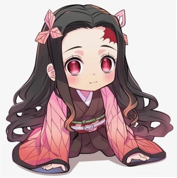 Thử tài vẽ nezuko chibi cute cực đơn giản ai cũng làm được