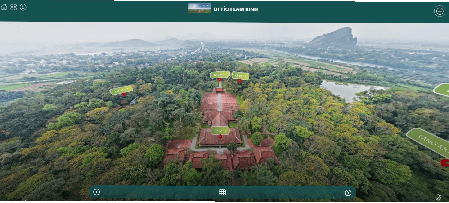 Toàn cảnh không gian VR360 của khu di tích Lam Kinh