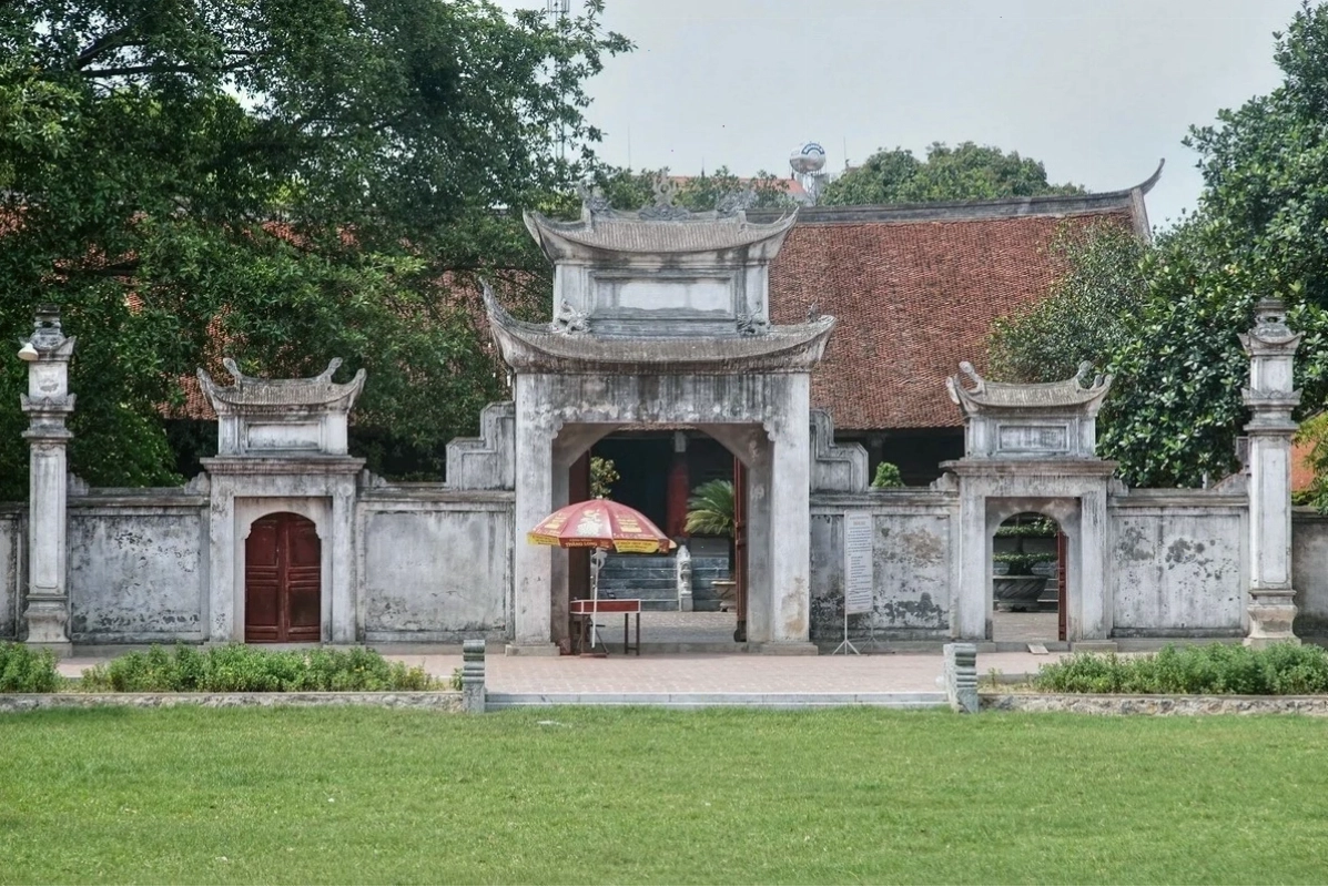 Toàn cảnh khu di tích Thành Cổ Loa nhìn từ trên cao